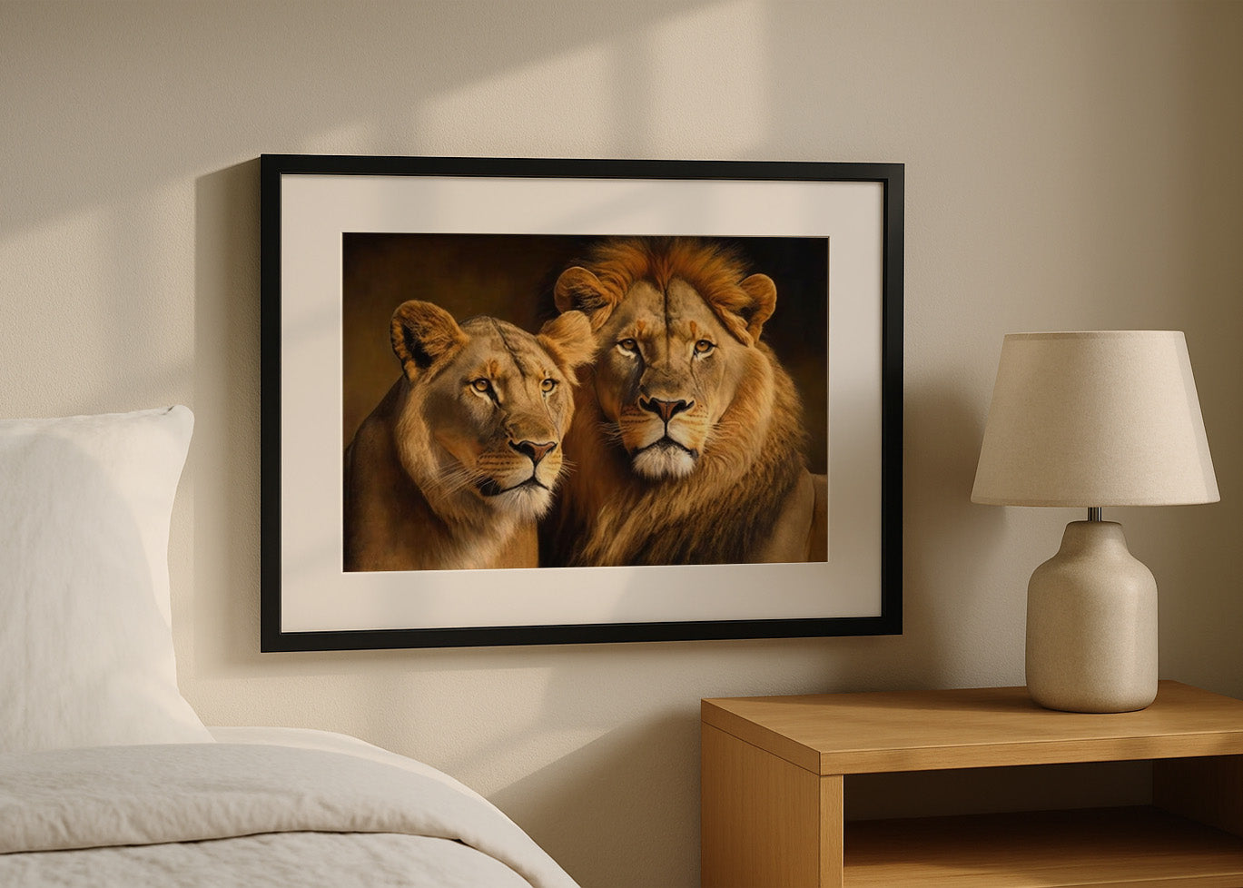 Cuadro ​La leona y el león observando
