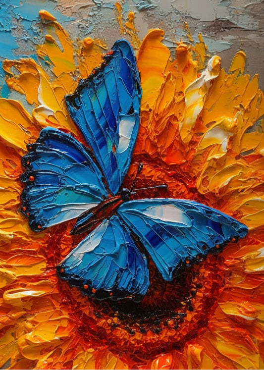 Cuadro ​Mariposa azul real