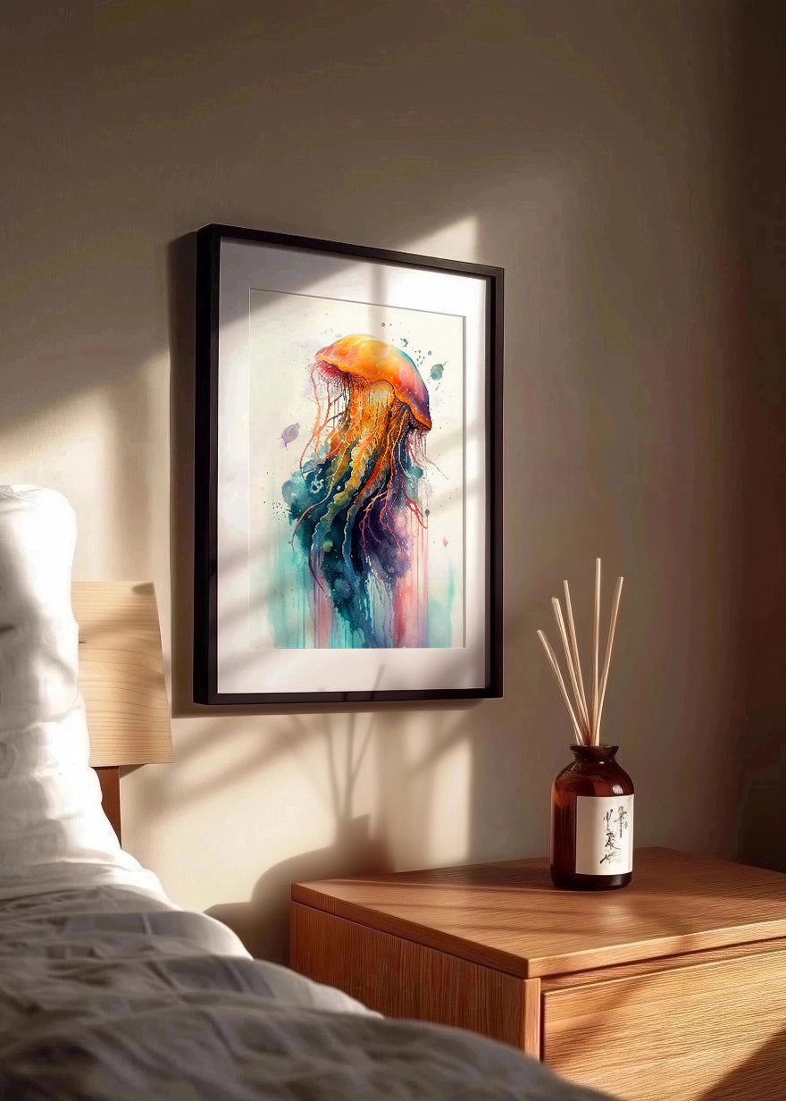 Cuadro ​Medusa estilo acuarela