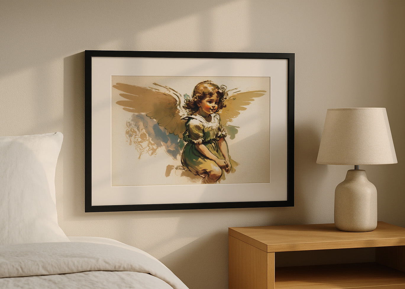 Cuadro ​Angelito en dibujo infantil