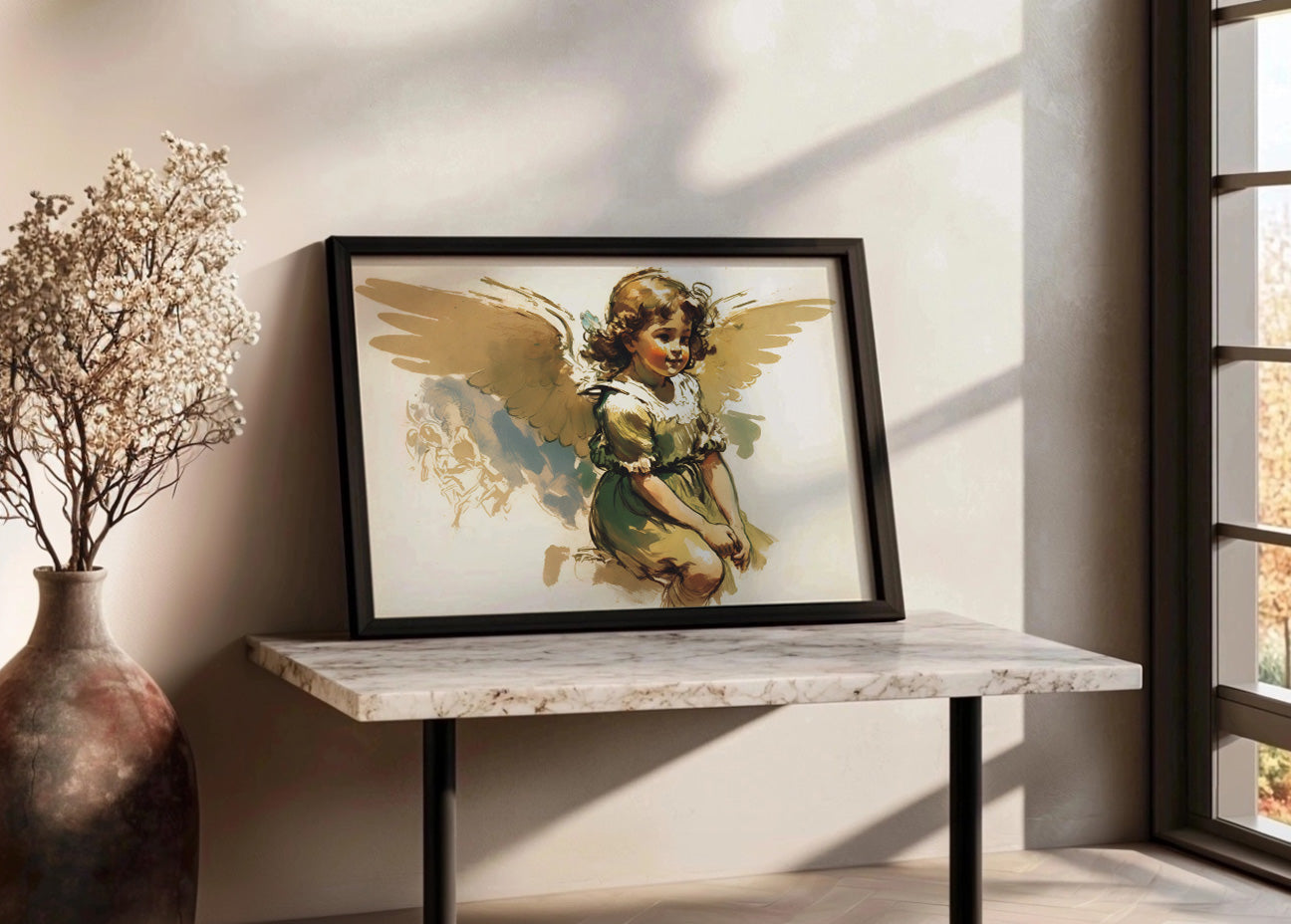Cuadro ​Angelito en dibujo infantil