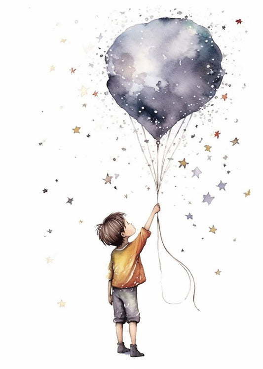 Cuadro ​Niño sujetando un globo