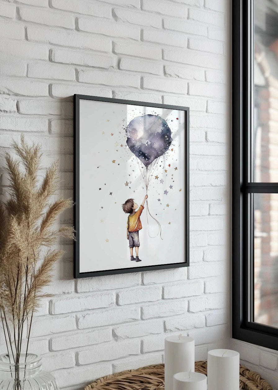 Cuadro ​Niño sujetando un globo