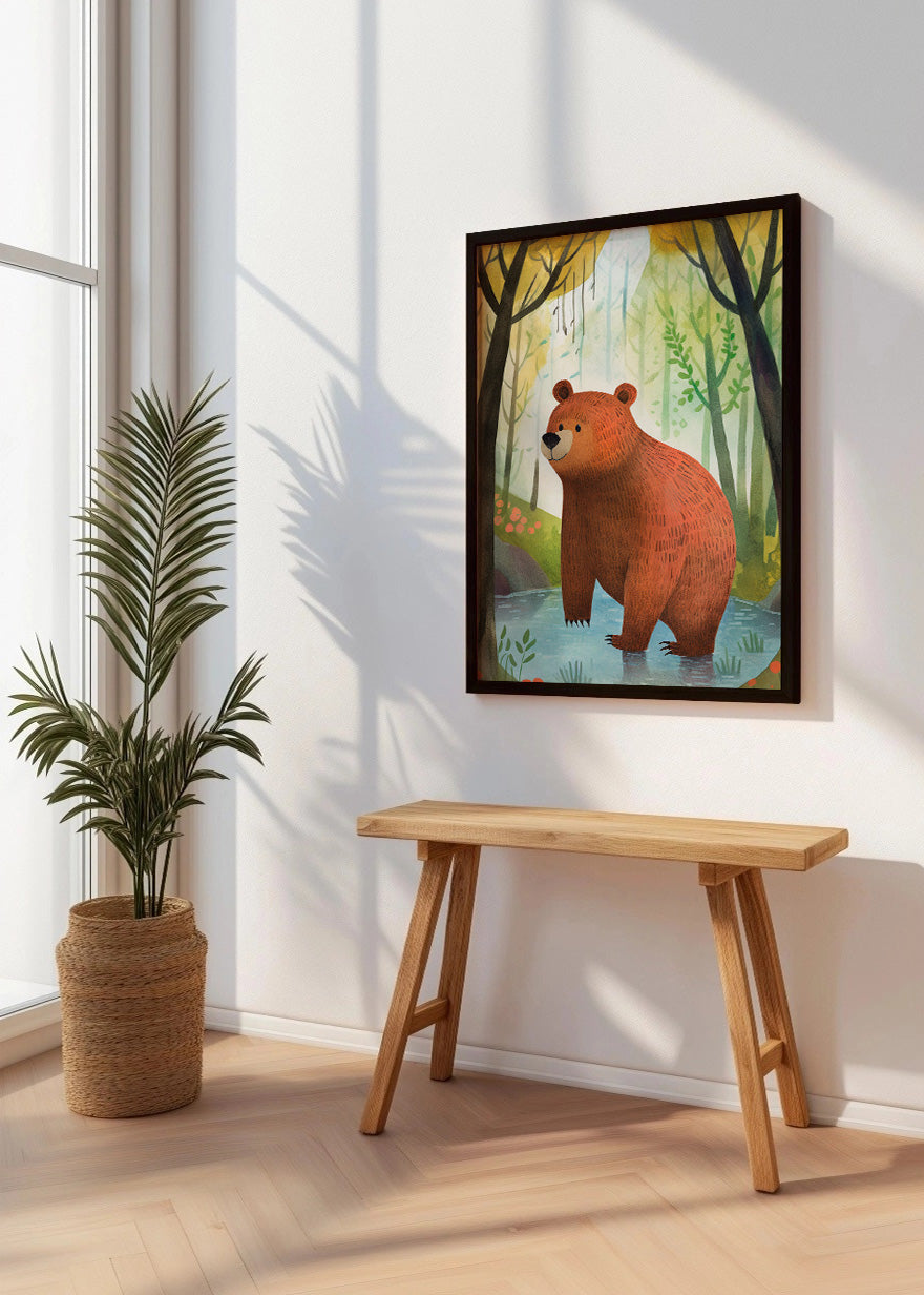 Cuadro ​Oso de dibujo para niños