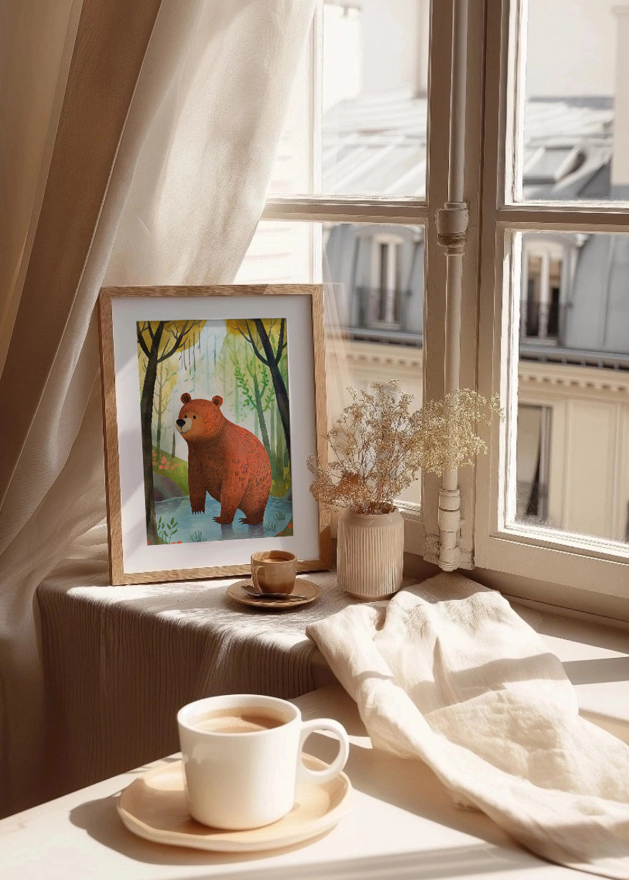 Cuadro ​Oso de dibujo para niños