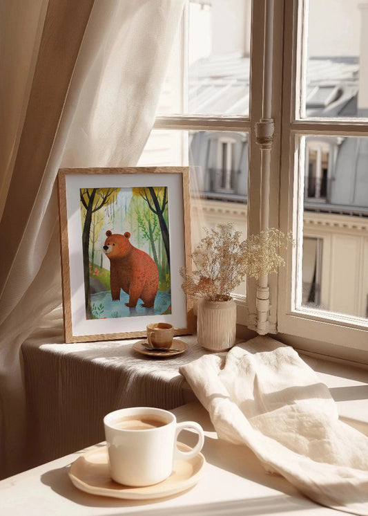 Cuadro ​Oso de dibujo para niños