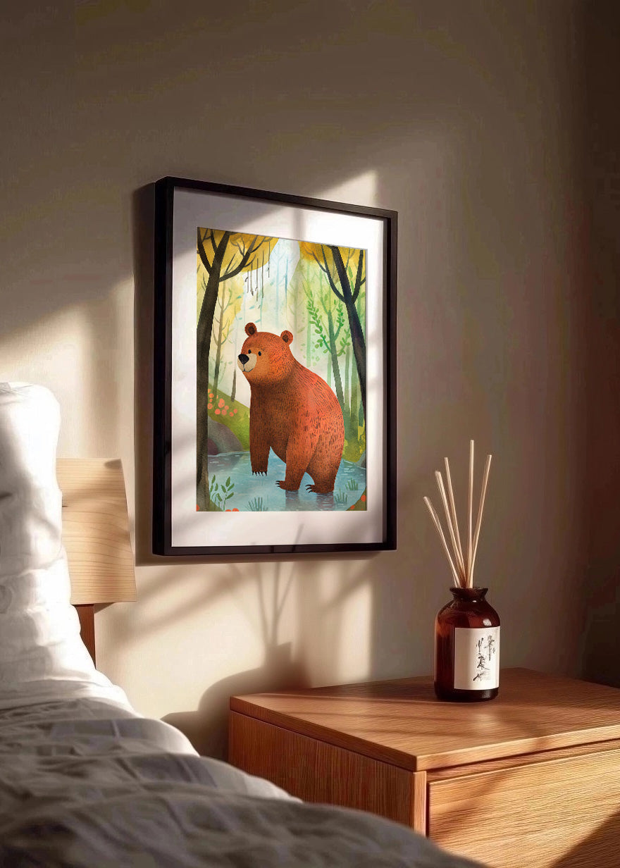 Cuadro ​Oso de dibujo para niños