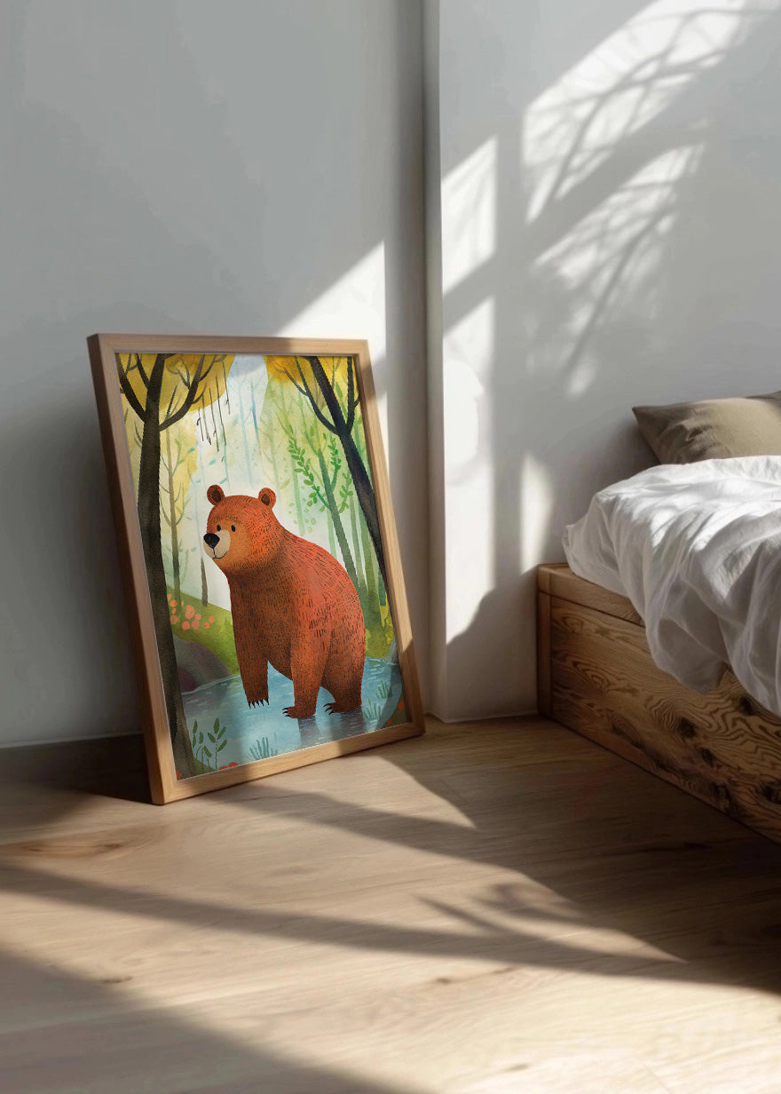 Cuadro ​Oso de dibujo para niños
