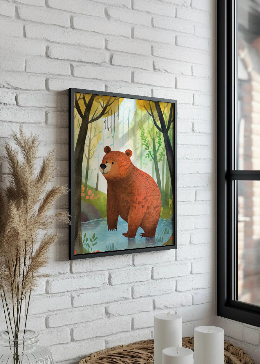 Cuadro ​Oso de dibujo para niños