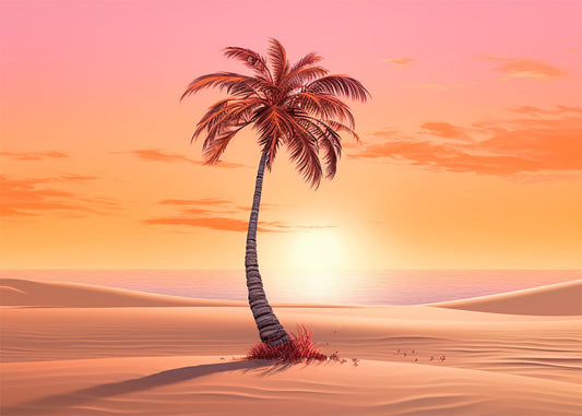 Cuadro ​Palmera: colores pasteles