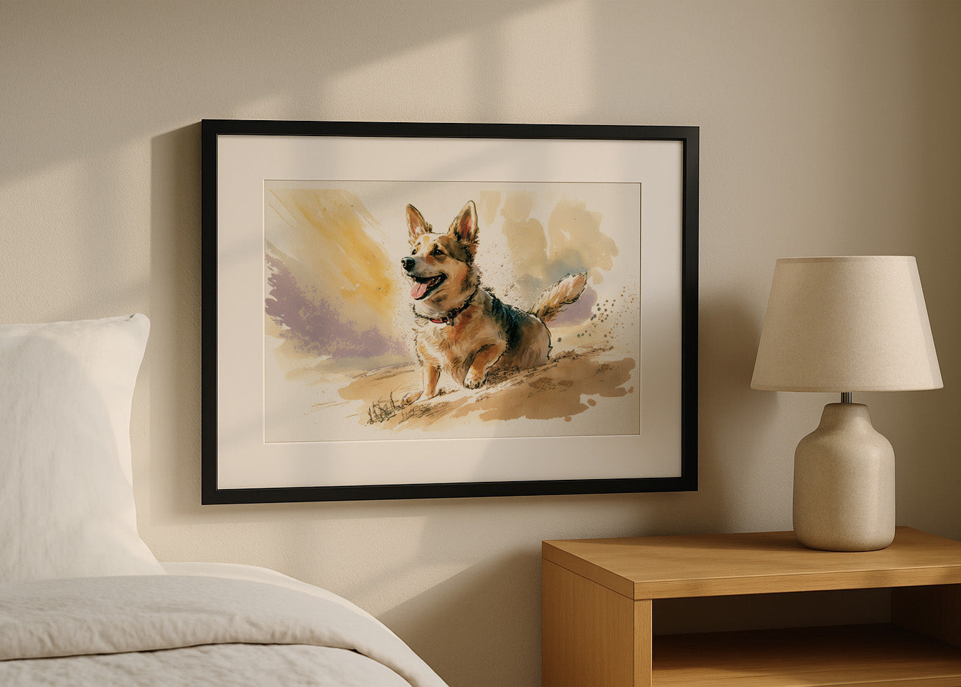 Cuadro ​Dibujo de perro feliz