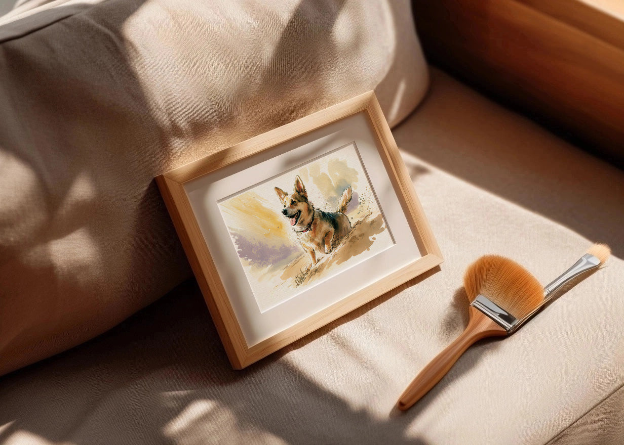 Cuadro ​Dibujo de perro feliz