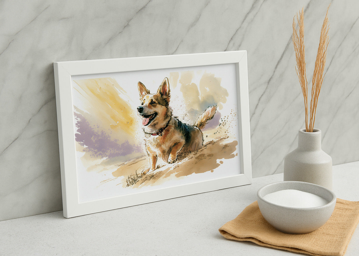 Cuadro ​Dibujo de perro feliz