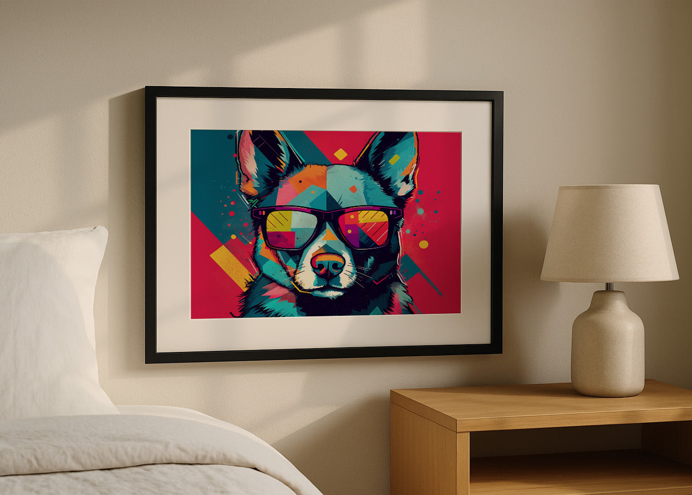 Cuadro ​Perro con flow aesthetic