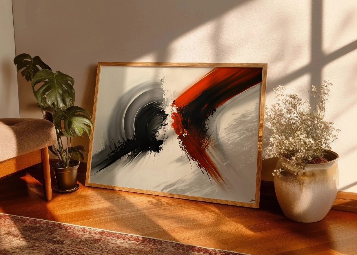 Cuadro ​Giro de rojo a negro