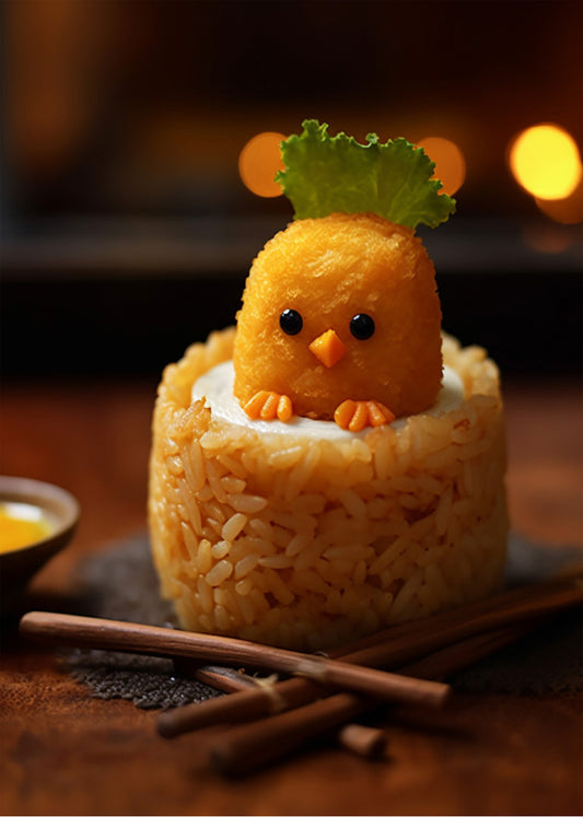 Cuadro ​Pollito de arroz