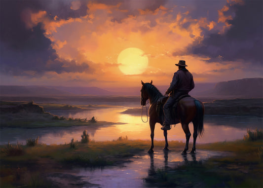 Cuadro ​Cowboy al estilo realista