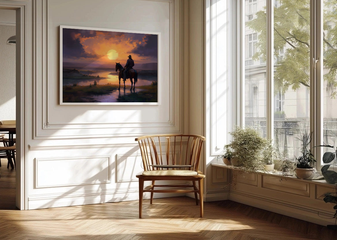 Cuadro ​Cowboy al estilo realista