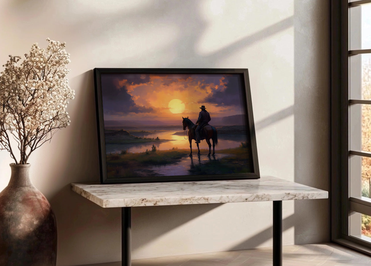 Cuadro ​Cowboy al estilo realista