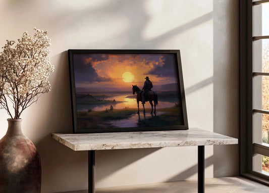 Cuadro ​Cowboy al estilo realista