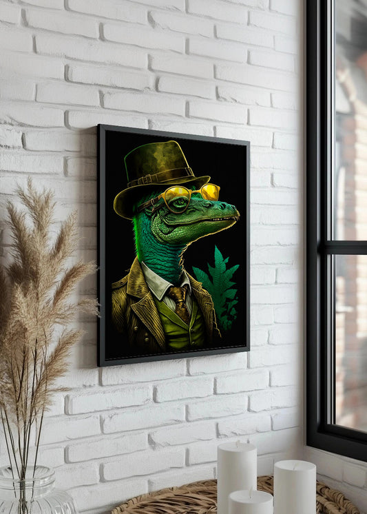 Cuadro ​Reptiliano trajeado