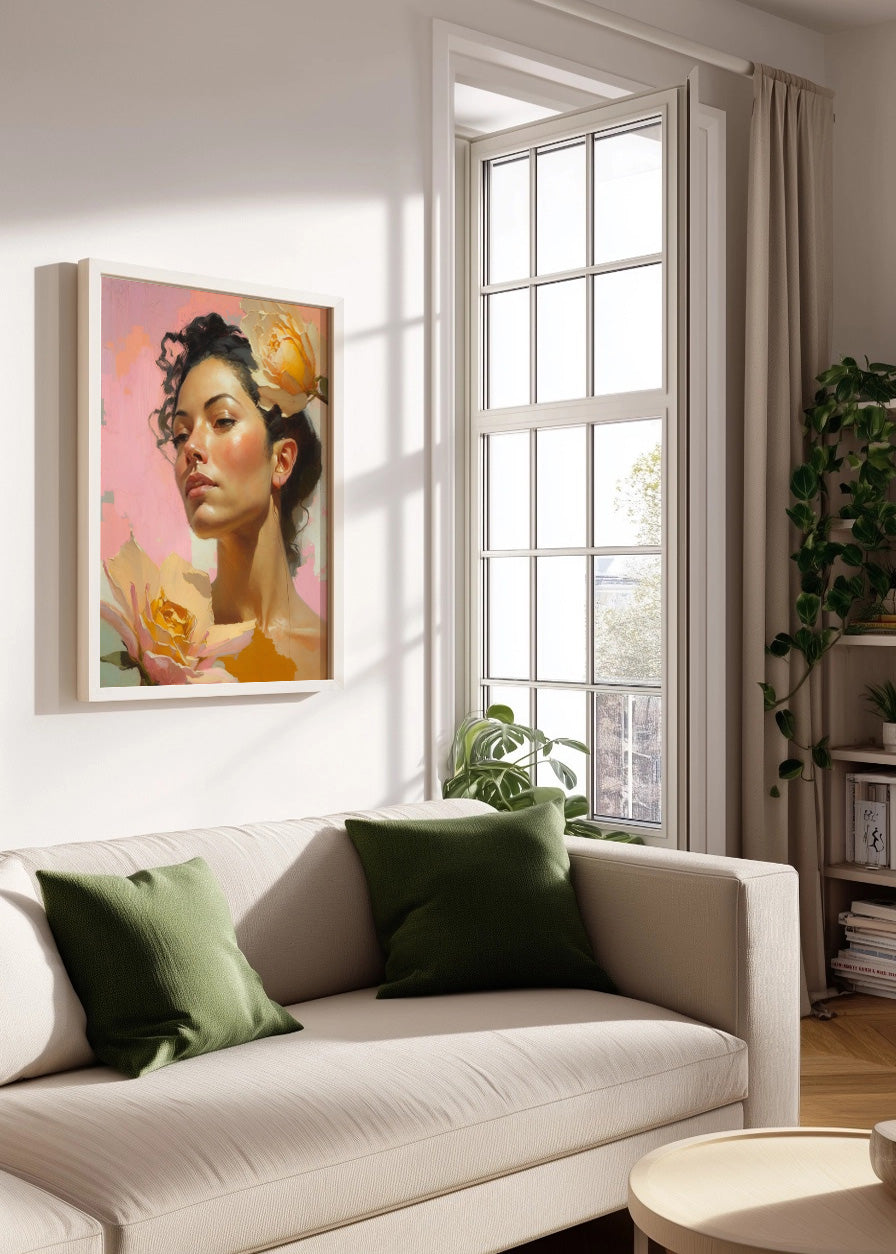 Cuadro ​Belleza femenina entre flores
