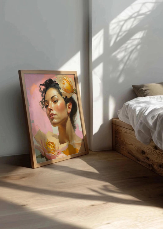 Cuadro ​Belleza femenina entre flores