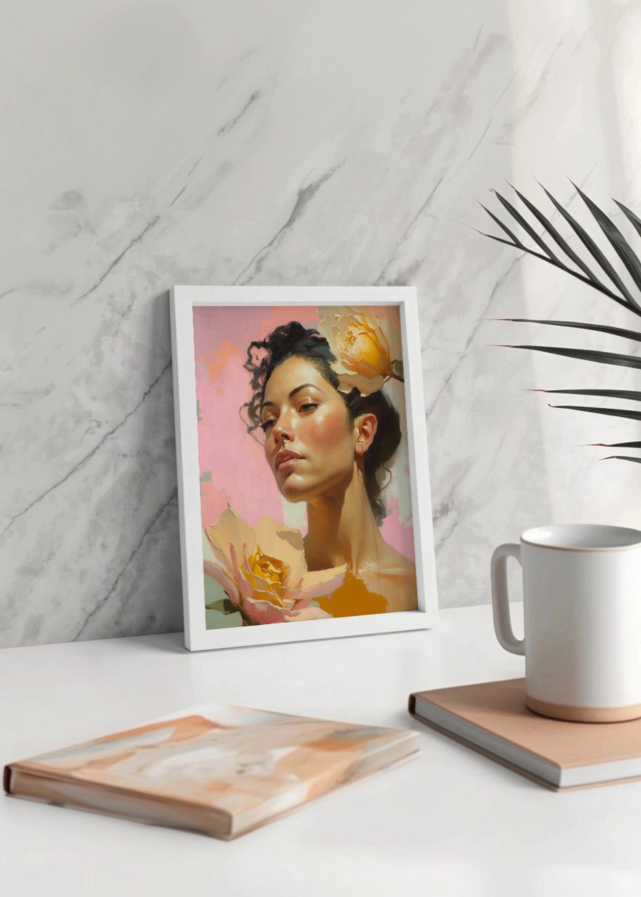 Cuadro ​Belleza femenina entre flores