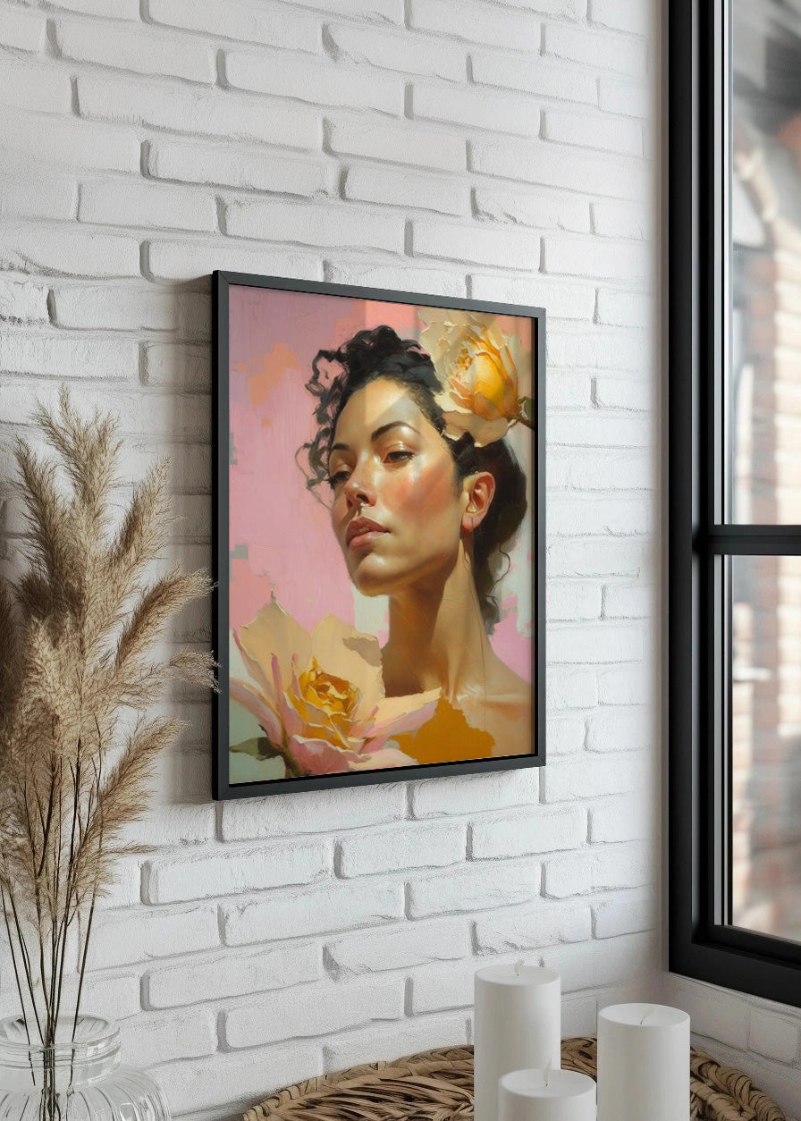 Cuadro ​Belleza femenina entre flores