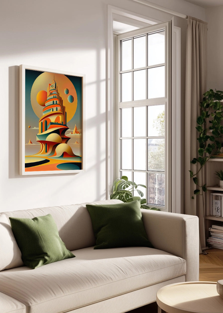 Cuadro ​La torre de Babel estilo Dalí