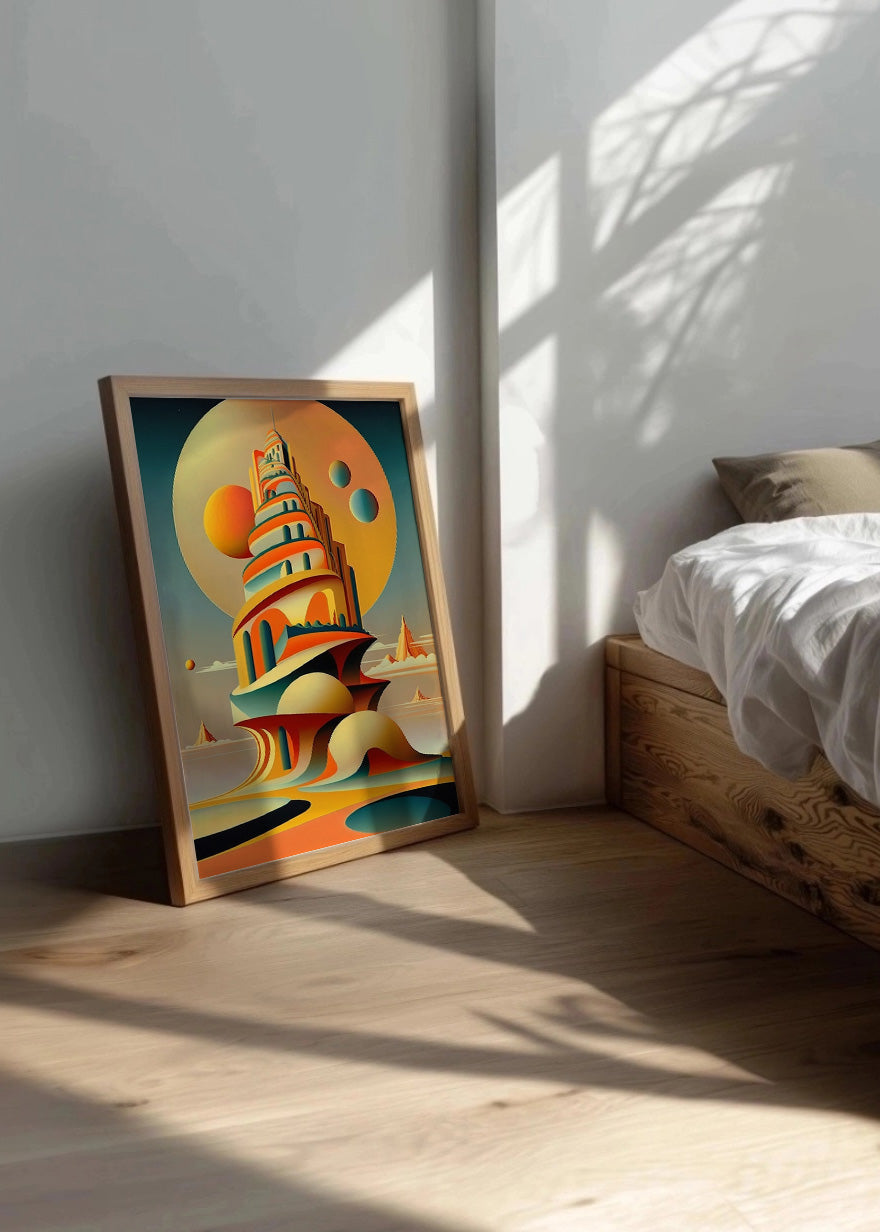 Cuadro ​La torre de Babel estilo Dalí