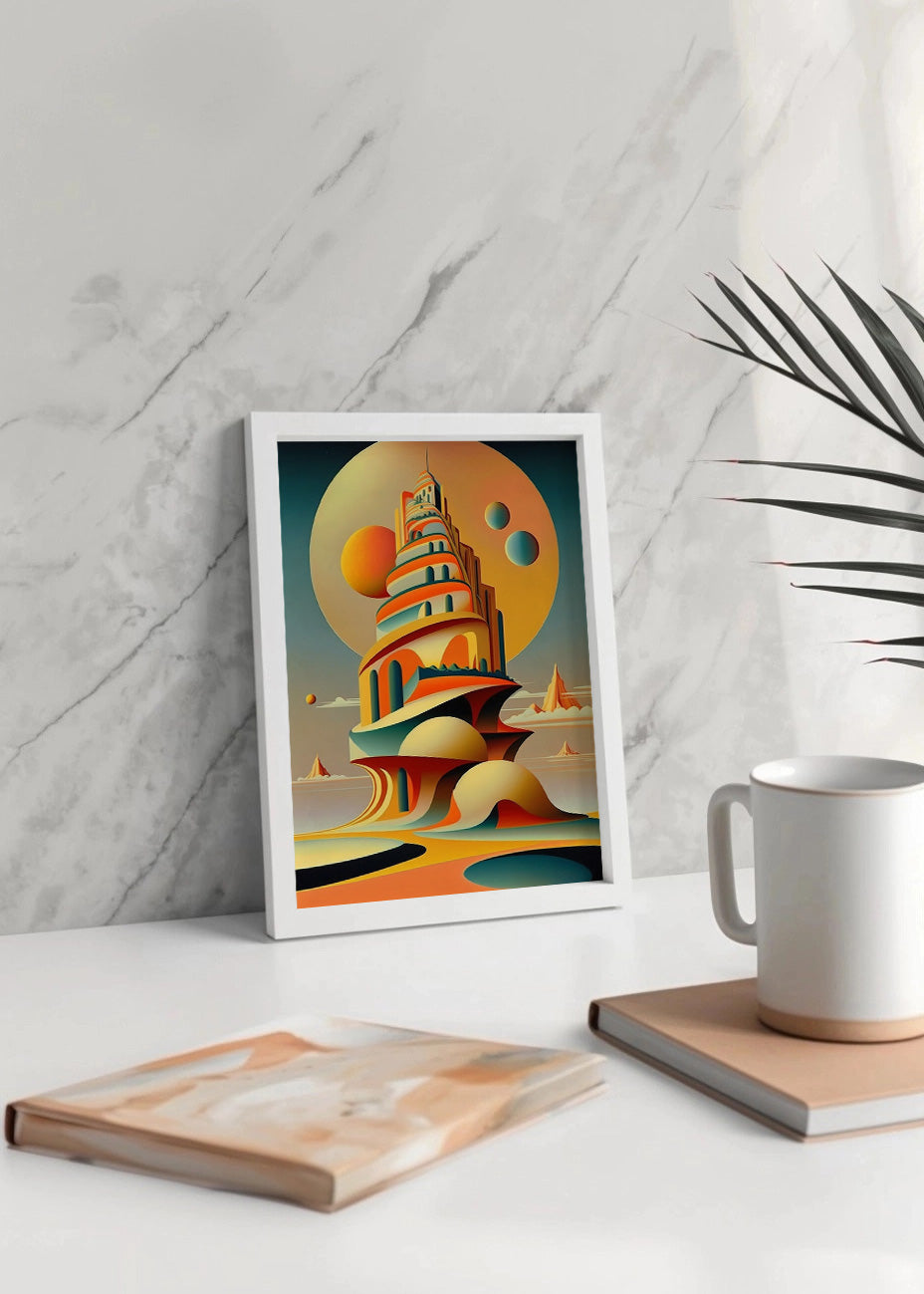 Cuadro ​La torre de Babel estilo Dalí