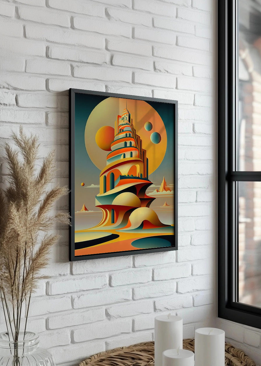 Cuadro ​La torre de Babel estilo Dalí