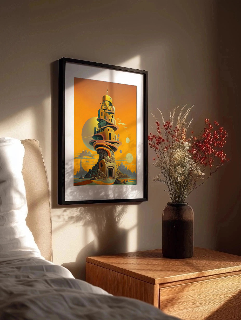 Cuadro ​Torre de Babel de fantasía