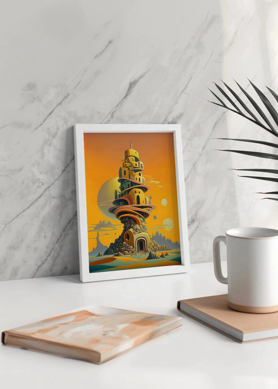 Cuadro ​Torre de Babel de fantasía