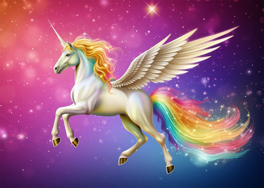 Cuadro ​Unicornio celestial de princesa