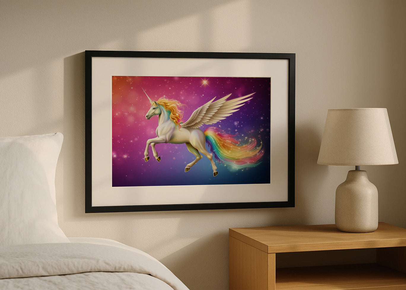 Cuadro ​Unicornio celestial de princesa