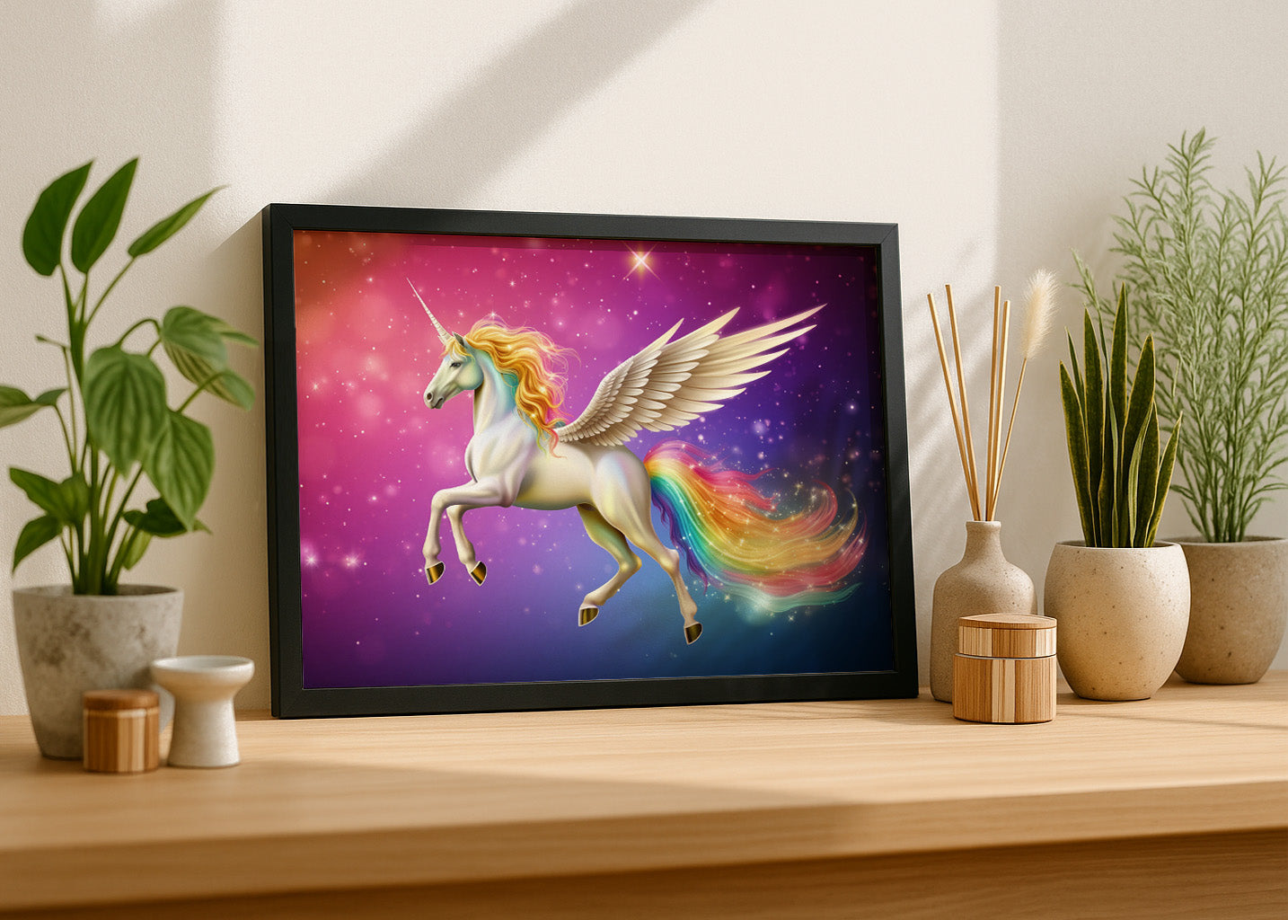 Cuadro ​Unicornio celestial de princesa
