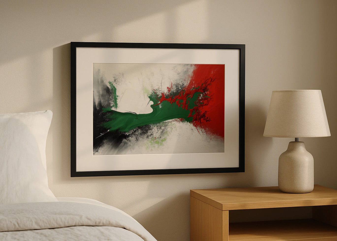 Cuadro ​Verde y rojo acrílico